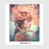 サーペントヘアレディファンタジーアート シール (シート)