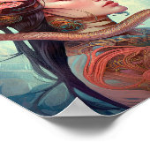 サーペントヘアレディファンタジーアート ポスター (角)