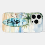 サーボードビーチヤシの木名 Case-Mate iPhoneケース (裏面 (横))