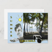 サーマラビーチ夏の挨拶のお客様。はがき ポストカード (正面/裏面)