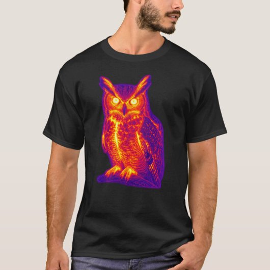 サーマルオウルヒートビジョンアート Tシャツ (正面)
