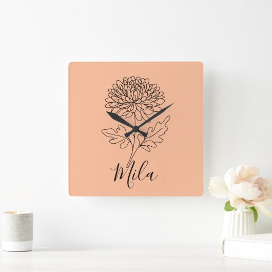 サーマルタンブラー スクエア壁時計 (ホーム)