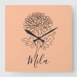 サーマルタンブラー スクエア壁時計