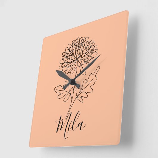 サーマルタンブラー スクエア壁時計 (傾斜)