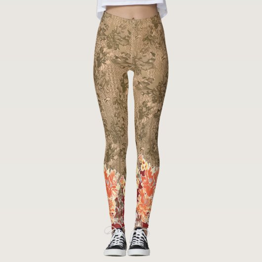 サーマル、カットアウト、およびクリームレギンス | コージーフィット レギンス (正面)