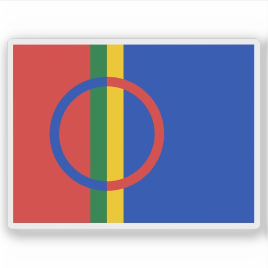 サーミ人の国旗（1986年 – 現在） シール (正面)
