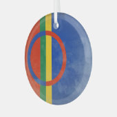 サーミ国旗 ガラスオーナメント (正面左)