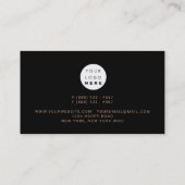 サーミ金属バラ金ゴールドブラックフレームカスタムビジネス 名刺 (裏面)