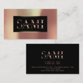 サーミ金属バラ金ゴールドブラックフレームVip 名刺 (正面/裏面)