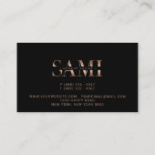 サーミ金属バラ金ゴールドブラックフレームVip 名刺 (裏面)