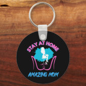 サームステイアットホーム退職したマザーピンクレディースシューズ キーホルダー (正面)