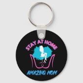 サームステイアットホーム退職したマザーピンクレディースシューズ キーホルダー (裏面)