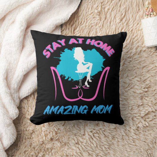 サームステイインホームママママウィザードピンクレディースシューズシック クッション (ブランケット)