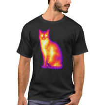 サーモグラフィー 猫 赤外線 熱 ビジョン アート