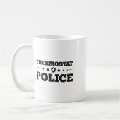 サーモスタット警察おもしろいパパギフト父の日 コーヒーマグカップ (左)
