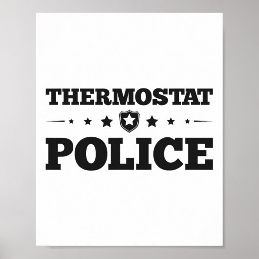 サーモスタット警察おもしろいパパギフト父の日 ポスター (正面)