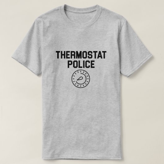 サーモスタット警察 Tシャツ (デザイン正面)