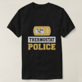 サーモスタット警察 Tシャツ (デザイン正面)