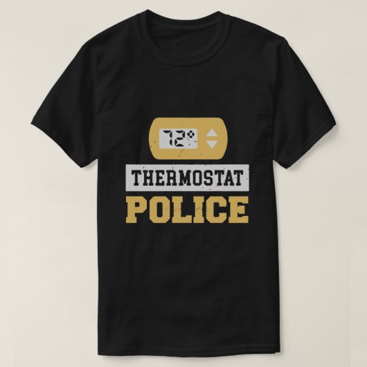 サーモスタット警察 Tシャツ (デザイン正面)