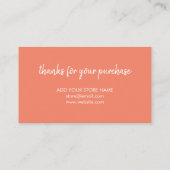 サーモンありがとう |ミニマルモダンリスト手書き 割引カード (裏面)