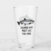 サーモンおもしろい魚釣りパンメンズジョーク タンブラーグラス (正面)