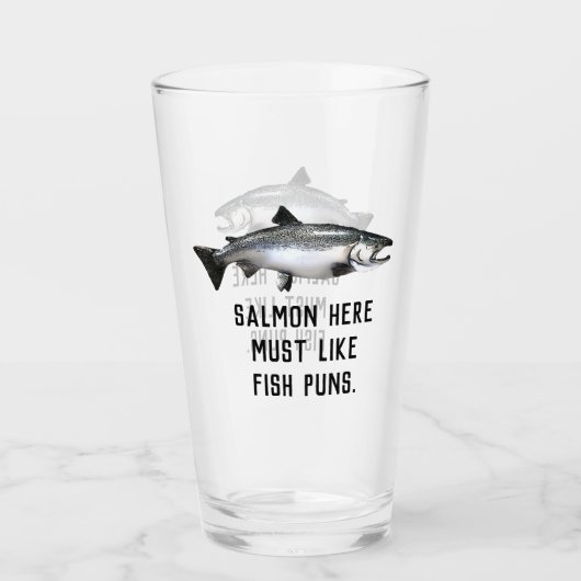 サーモンおもしろい魚釣りパンメンズジョーク タンブラーグラス (正面)