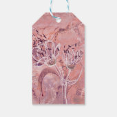 サーモンかわいらしガーリーピンクの花 ギフトタグ (裏面)