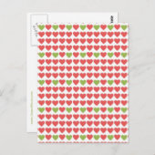 サーモンとオリーブのハート ポストカード (正面/裏面)