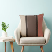 サーモンとコーヒーのストライプ クッション (椅子)