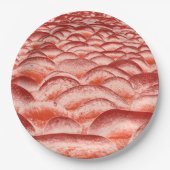 サーモンとピーチの岩景 ペーパープレート (正面)