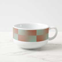 サーモンとブルー市松模様にボール