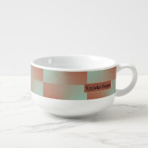 サーモンとブルー市松模様にボール