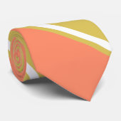 サーモンと白ワイン色のモックレップタイ ネクタイ (ロール)