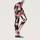 サーモンと黒いスクラップ、白いテープを破壊 レギンス (右)