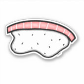 サーモンにぎり寿司カスタム切りビニールのステッカー シール (正面)