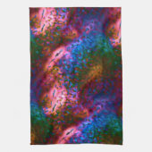 サーモンに華はかりで測やかな青 キッチンタオル (縦)