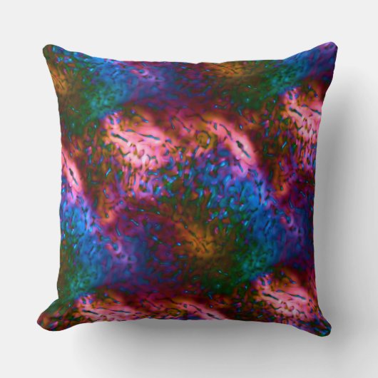 サーモンに華はかりで測やかな青 クッション (正面)