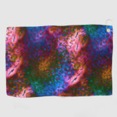 サーモンに華はかりで測やかな青 ゴルフタオル (横)