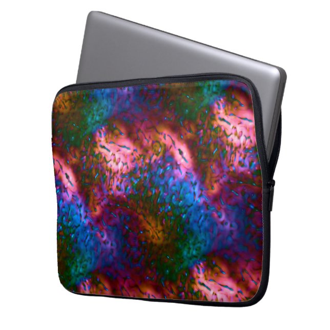 サーモンに華はかりで測やかな青 ラップトップスリーブ (正面左)