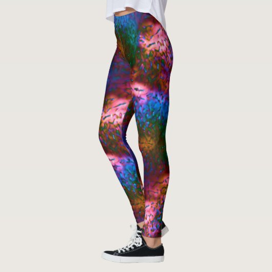 サーモンに華はかりで測やかな青 レギンス (左)