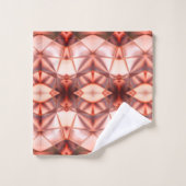 サーモンのデジタル形状のラポートに真珠のようなバーガンディ バスタオルセット (ウォッシュタオル)