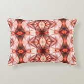 サーモンのバーチャルシェイプのラポートに絹のようなブルゴーニュ アクセントクッション (正面)