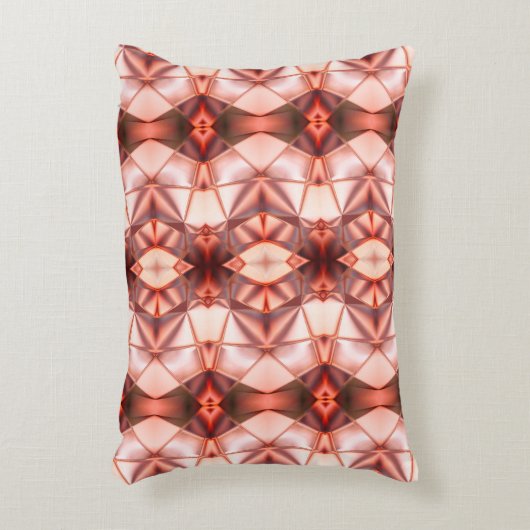 サーモンのバーチャルシェイプのラポートに絹のようなブルゴーニュ アクセントクッション (正面(垂直))