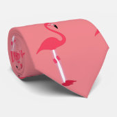 サーモンのピンクフラミンゴスネックタイ – HAMbWG ネクタイ (ロール)