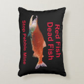 サーモンの後ストップに- Pebble Mine アクセントクッション (正面(垂直))