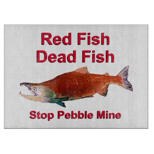 サーモンの後ストップに- Pebble Mine カッティングボード (正面)
