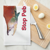 サーモンの後ストップに- Pebble Mine キッチンタオル (四つ折り)