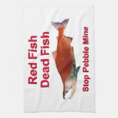 サーモンの後ストップに- Pebble Mine キッチンタオル (縦)