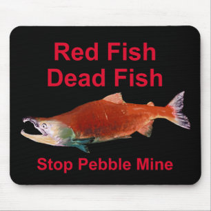 サーモンの後ストップに- Pebble Mine マウスパッド