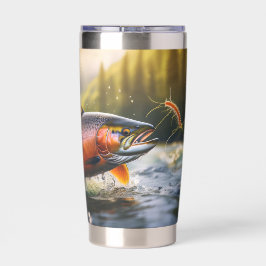 サーモンの表面を割って食べる 保温保冷タンブラー